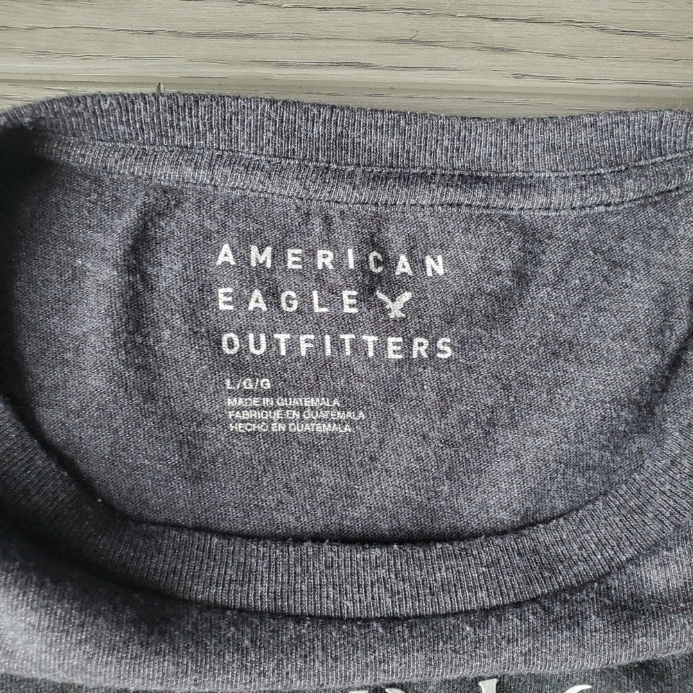 Mens american eagle gray tshirt size large - Picture 3 of 4